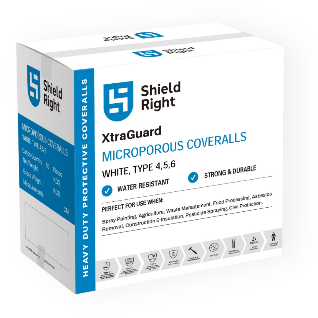 Shield Right Microporous Max – Type 4/5/6 White Coverall