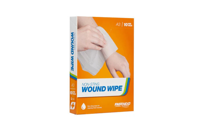 A3, Wound Wipe, Non-sting Wipe, 10pk