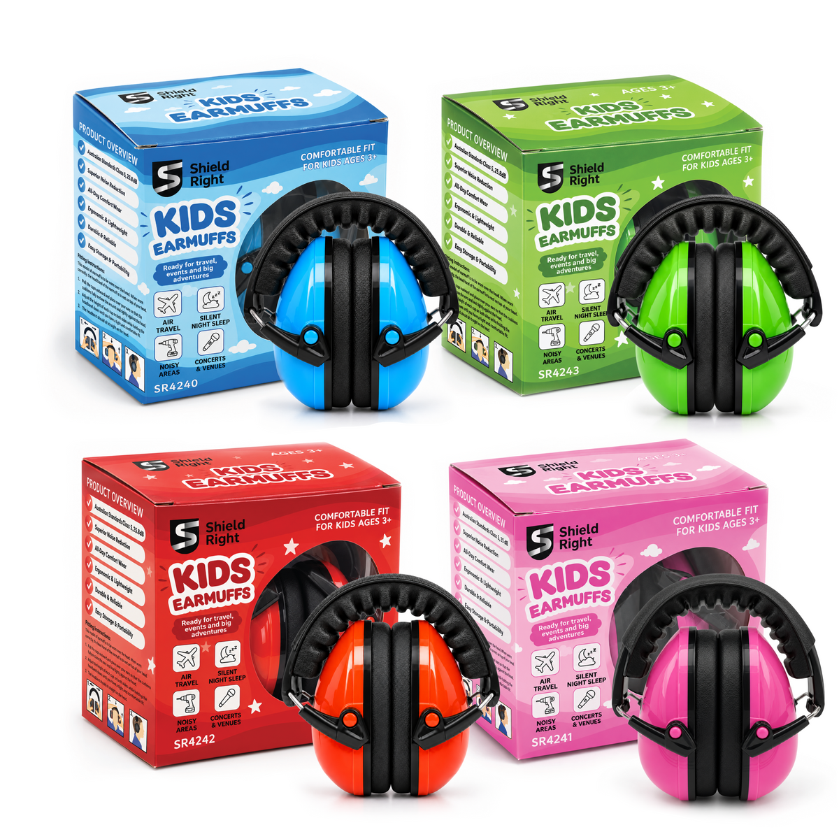 Shield Right Kids Earmuffs Class 5 – Adjustable & Foldable