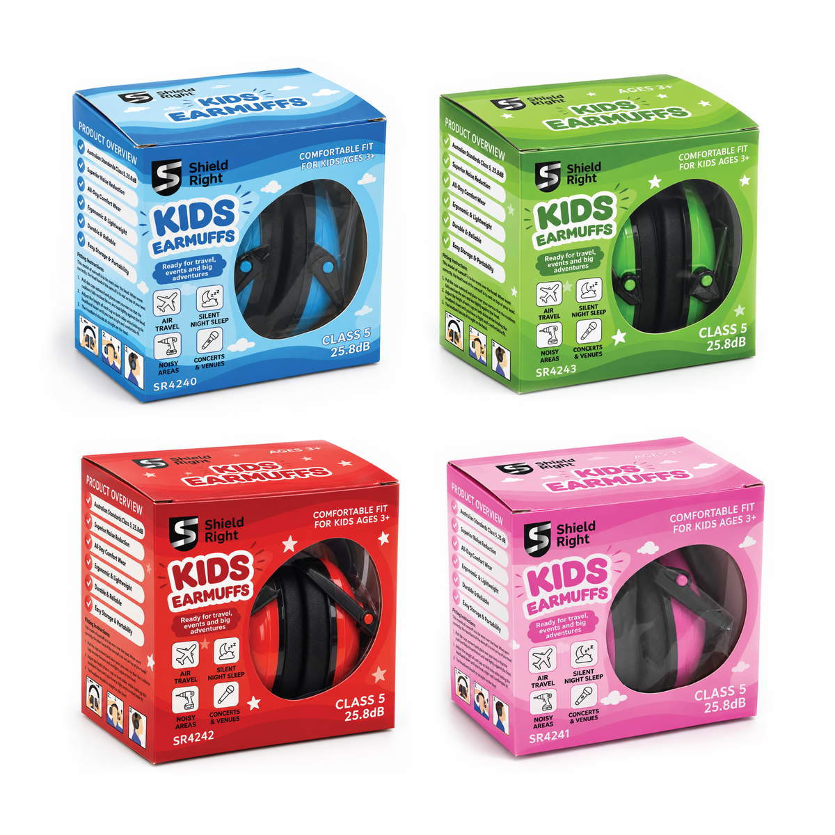 Shield Right Kids Earmuffs Class 5 – Adjustable & Foldable
