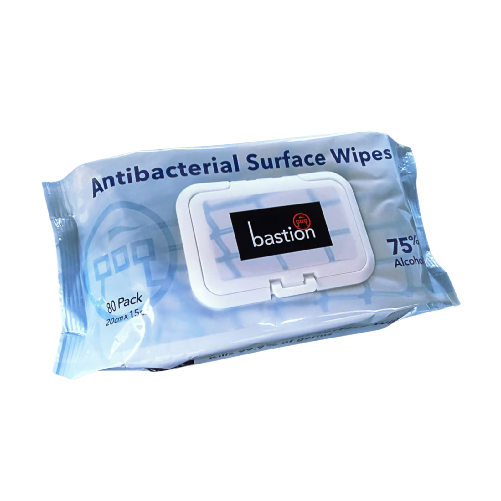 Bastion Pacific Antibacterial Surface Wipes - 80 Sheets (20cm x 15cm)