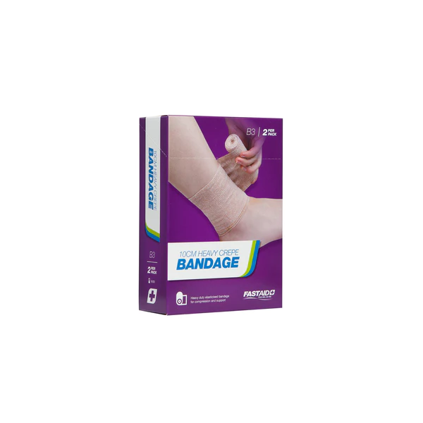 B3, Heavy Crepe Bandage, 10cm, 2pk
