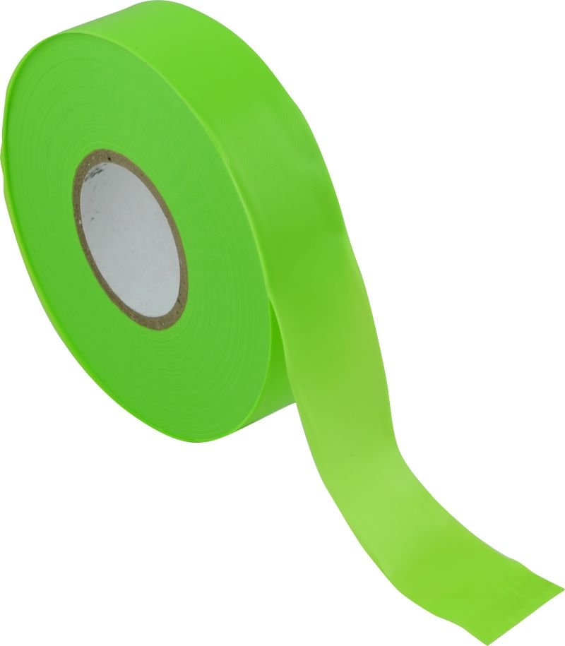 Shield Right Fluro Green Yellow Flagging Tape 25mm x 100m Roll