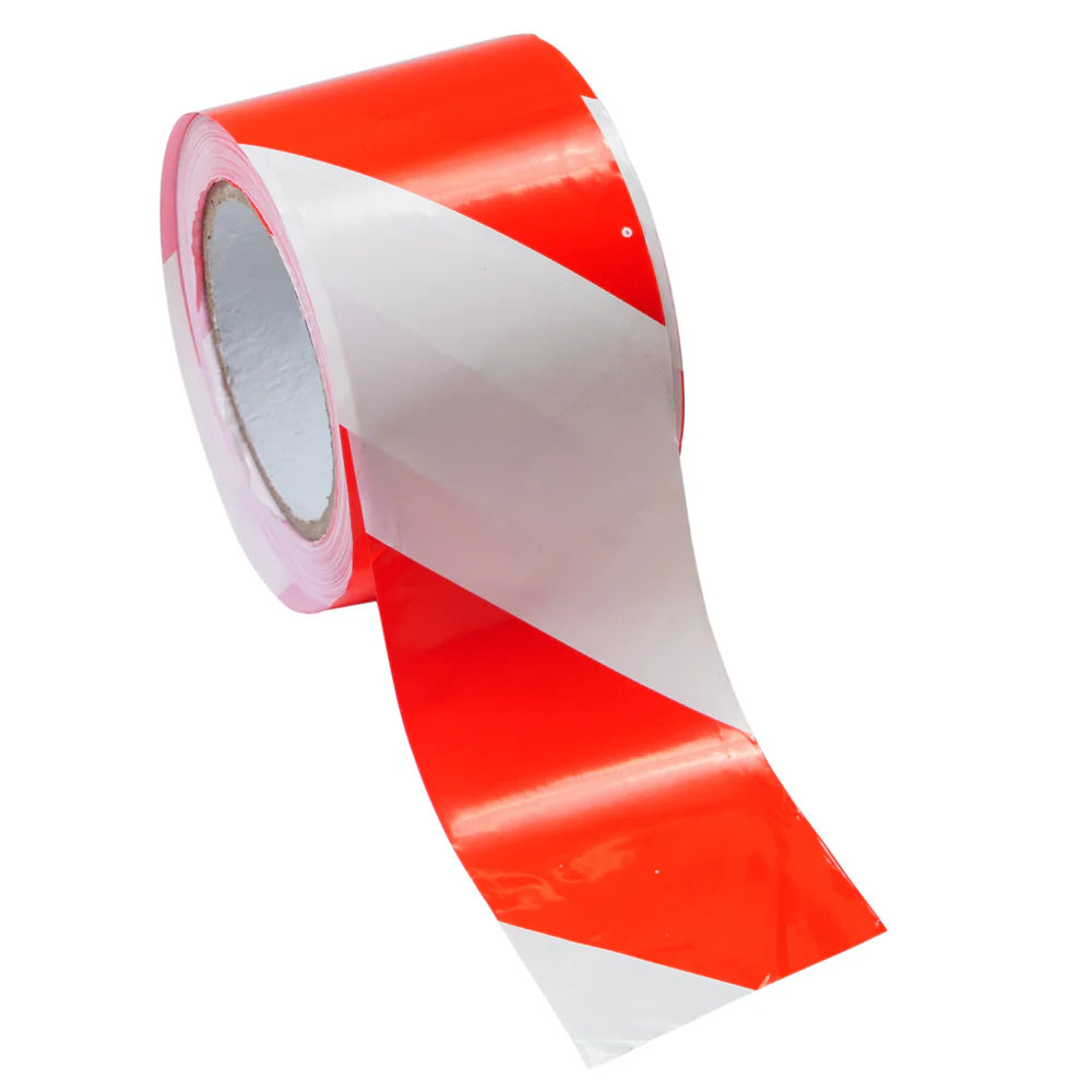 Red and White Barricade tape 75MM X 100M