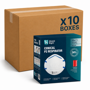 Shield Right P2 Conical Disposable Respirator, Non-Valved – 20 Pack - Carton of 10