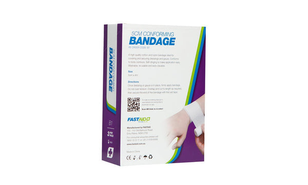 Fastaid B1, Conforming Bandage, 5cm, 3pk