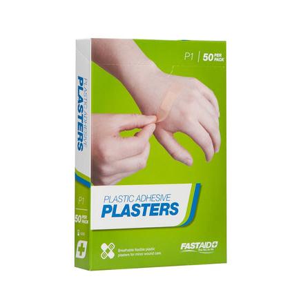 P1, Adhesive Plasters, Plastic, 72 x 19mm, 50pk