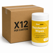 SteriCare Disinfectant Wipes 70% Isopropyl Alcohol – Carton of 900 (12 x 75 Tubs), Extra-Large