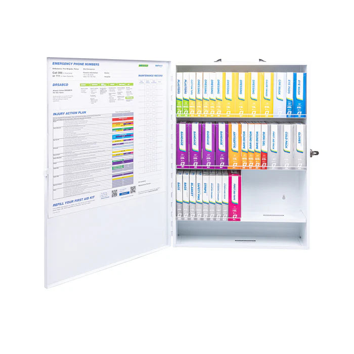 FastAid Easy Refill First Aid Kit, Metal Wall Mount