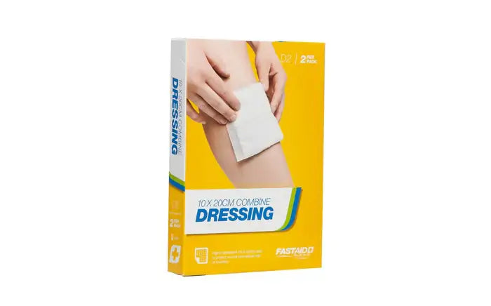 D2, Combine Dressing, 10 x 20cm, 2pk