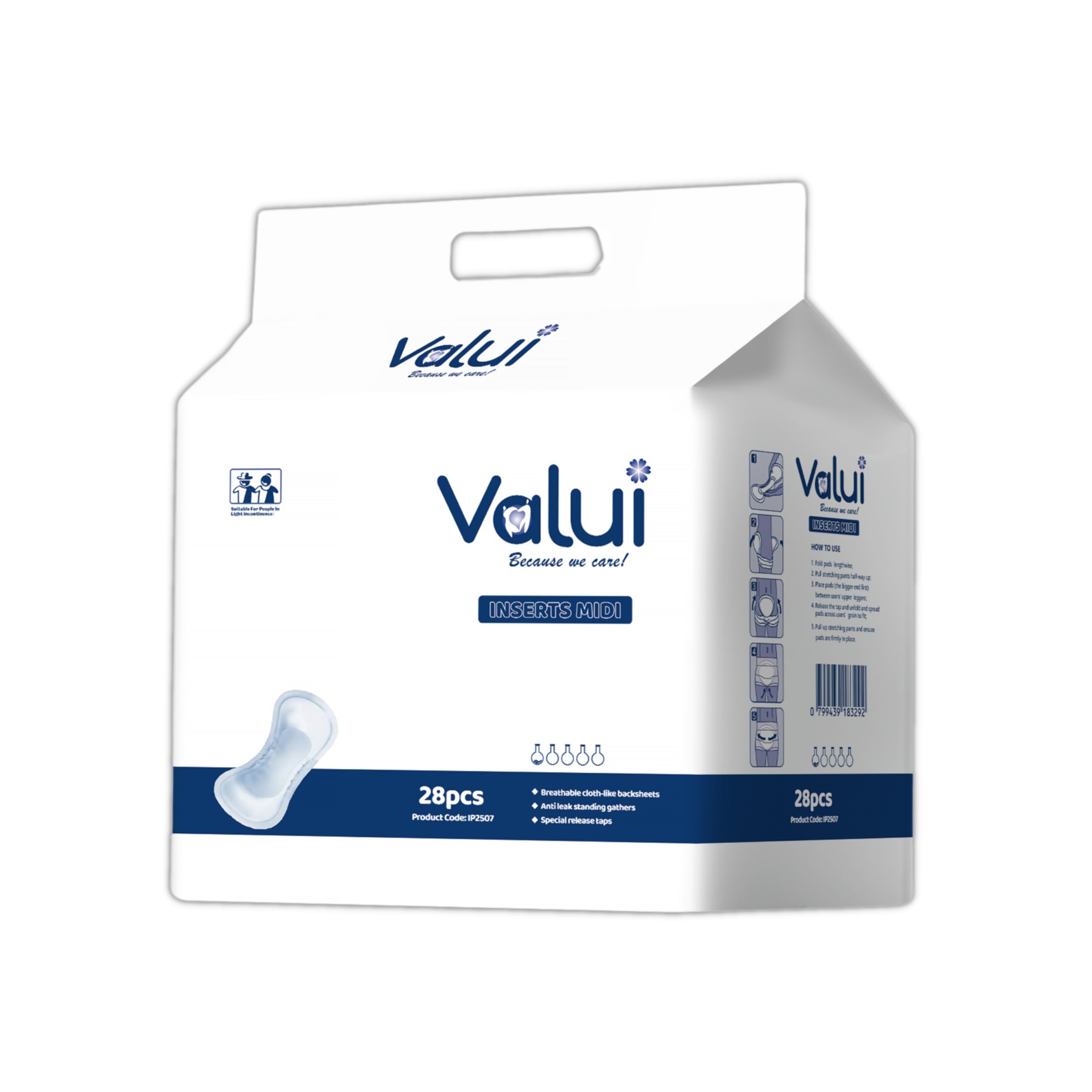 Valui Midi Insert Pads 250ml
