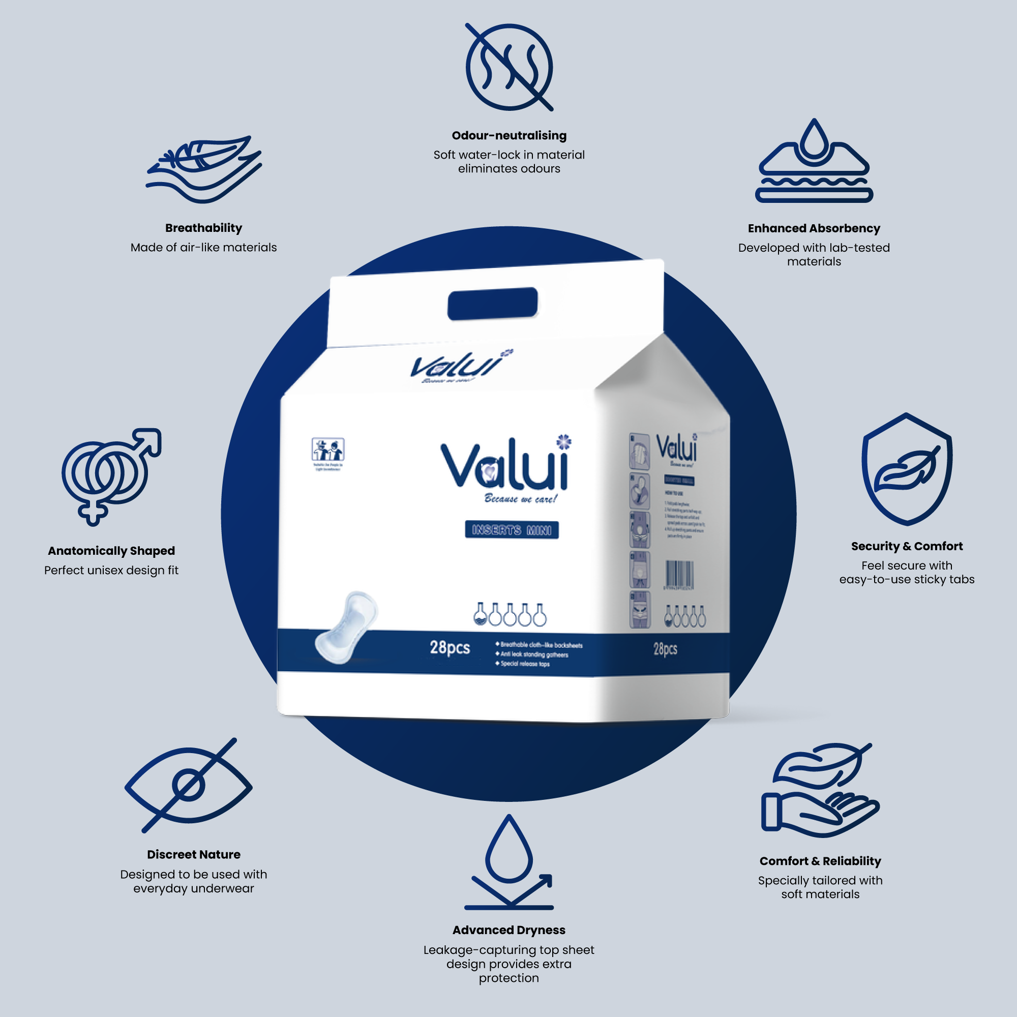 Valui Mini Insert Pads 400ml