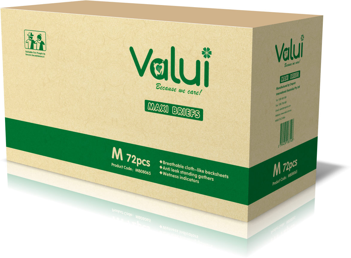 Valui Maxi Briefs Nappy Style (6 Packs/72pcs)