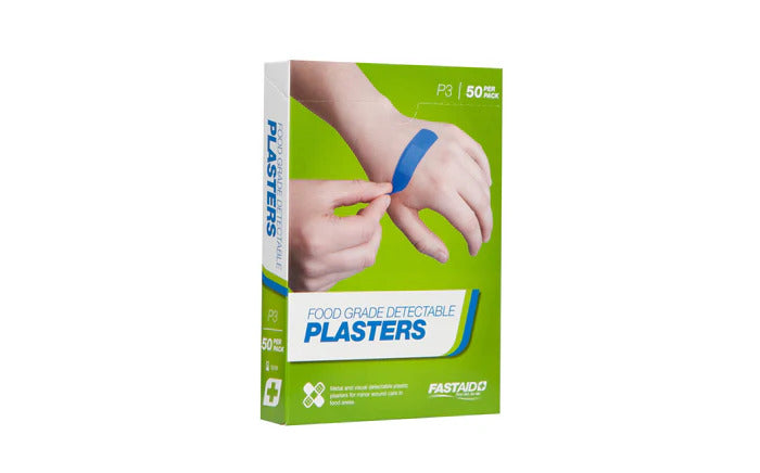 P3, Food Grade Plasters, Metal and Visual Detectable, 50pk