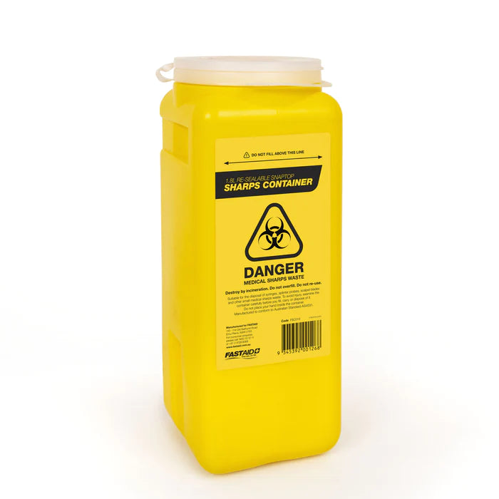 Plastic Sharps Container, 1.8L