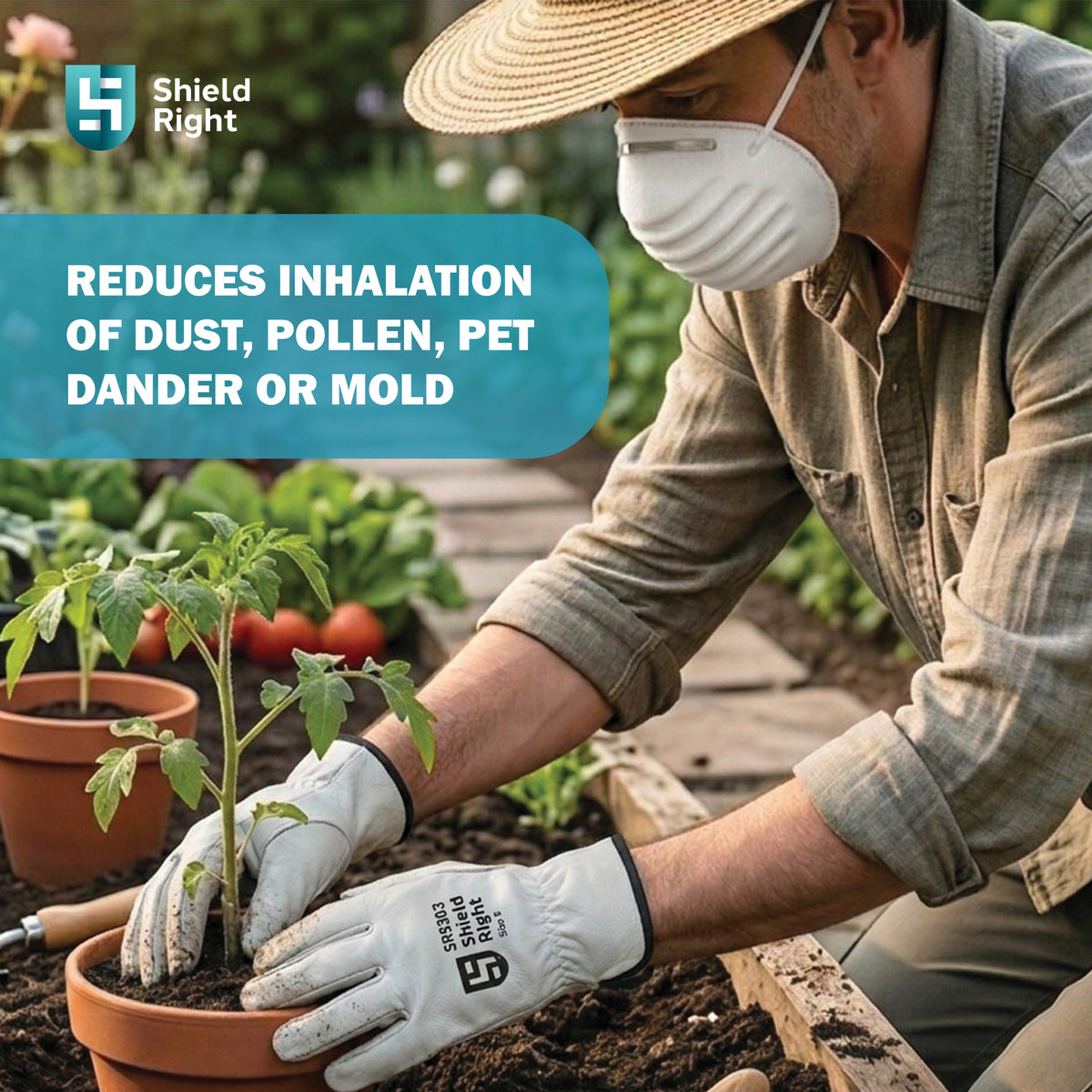 Shield Right Nuisance Dust Mask, Disposable – 50 Pack