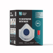 Shield Right P2 Moulded Disposable Respirator, Valved – 12 Pack