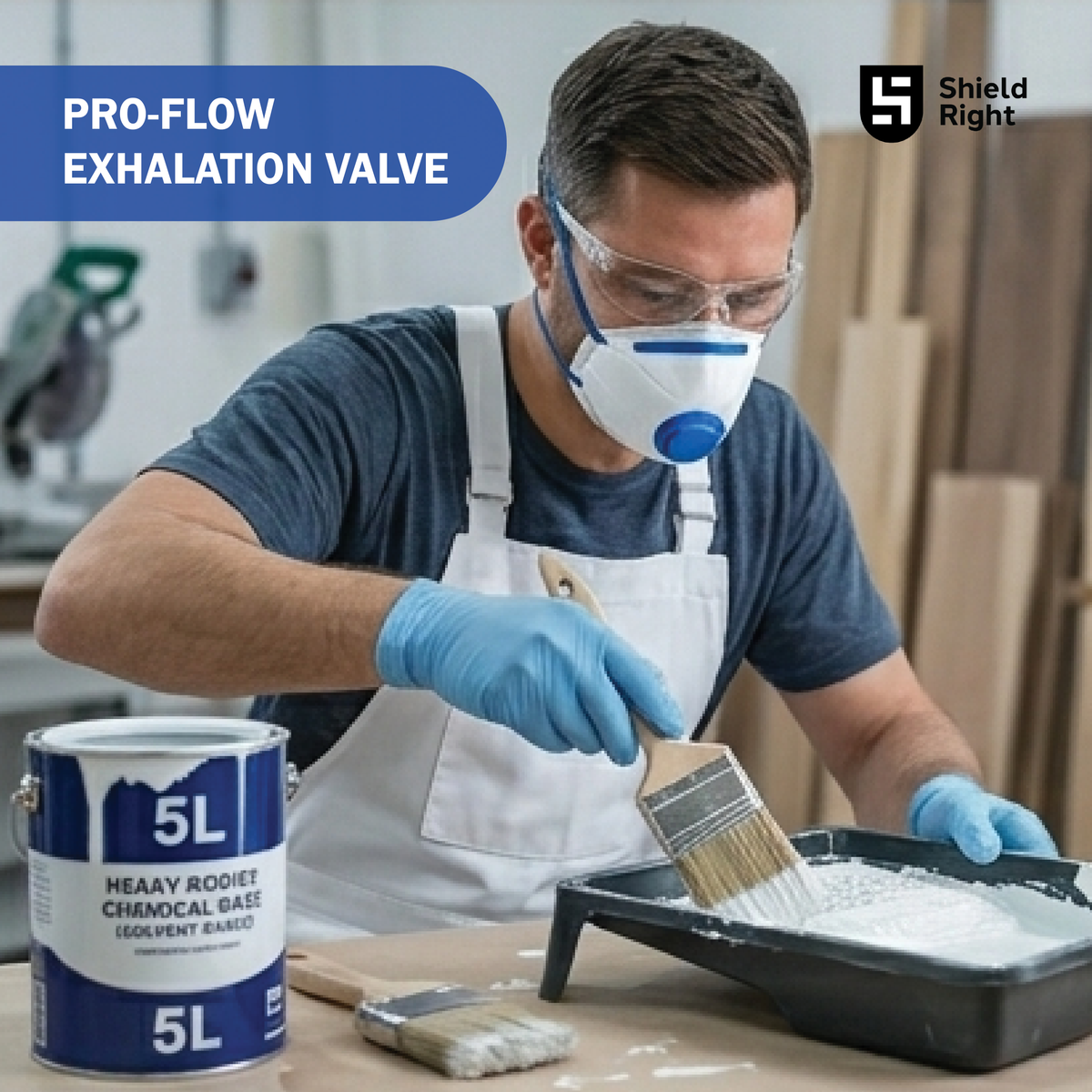 Shield Right P2 Conical Disposable Respirator, Valved – 12 Pack