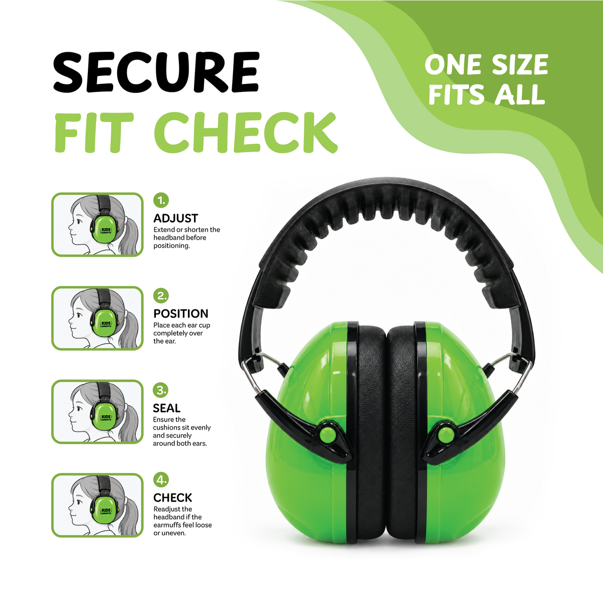 Shield Right Kids Earmuffs Class 5 – Adjustable & Foldable