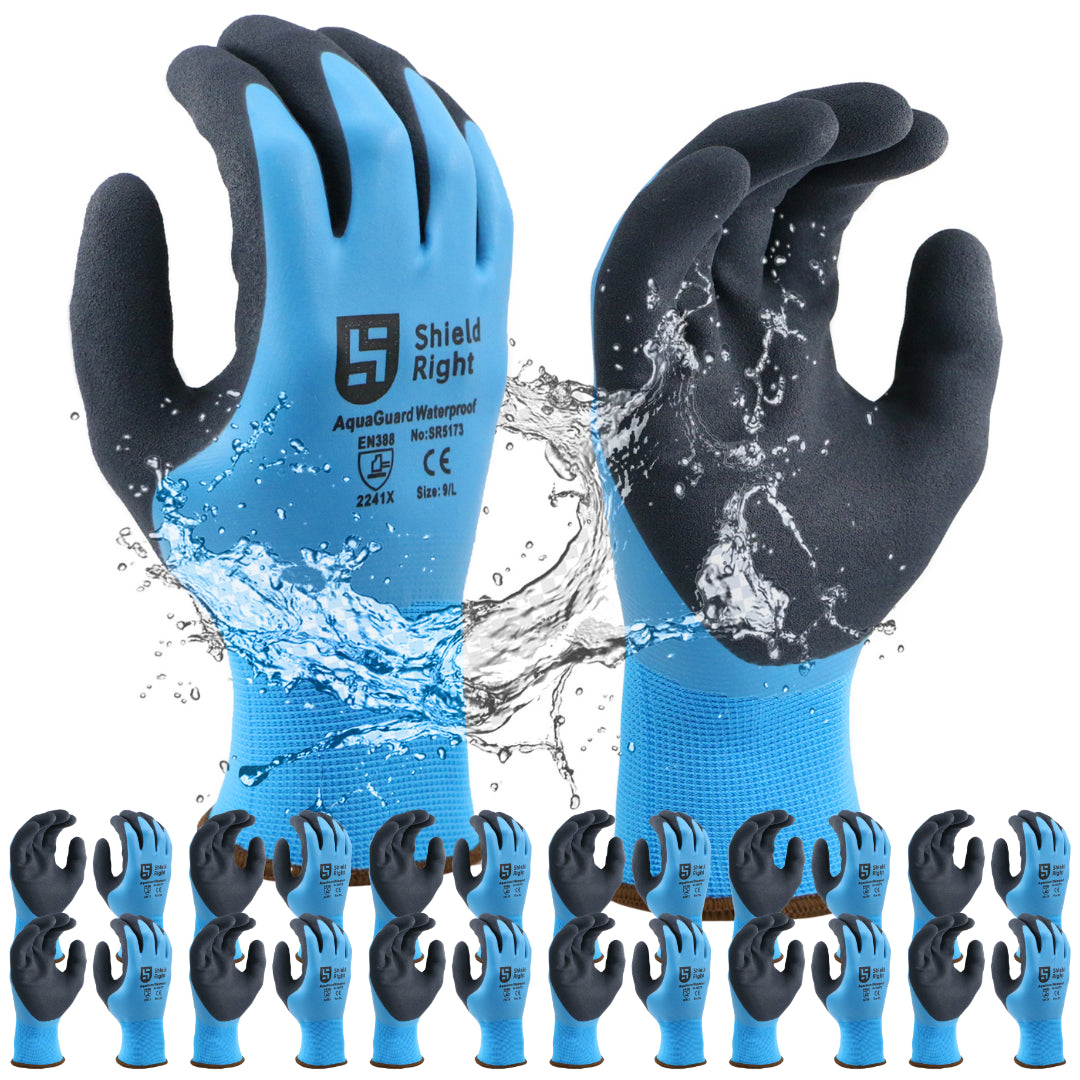 Shield Right AquaGuard Waterproof Gloves (12 Pack)