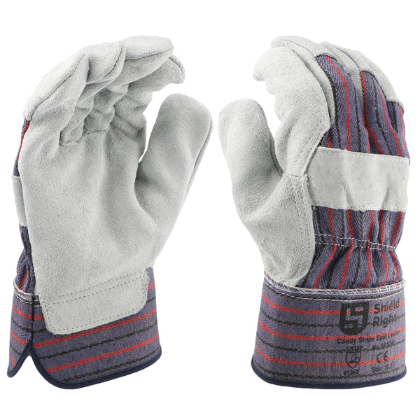 Shield Right Candy Stripe Split Leather Gloves