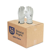 Shield Right Grey Cowhide Riggers Gloves (Carton of 120)