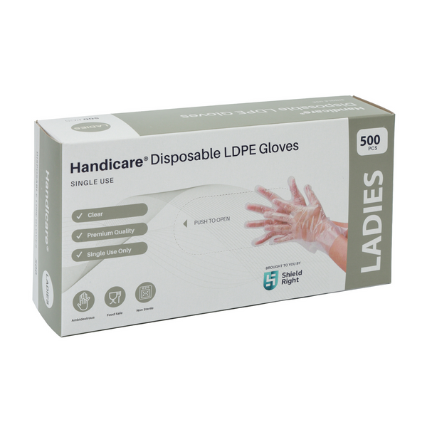 Handicare LDPE Disposable Gloves (carton of 10 boxes)