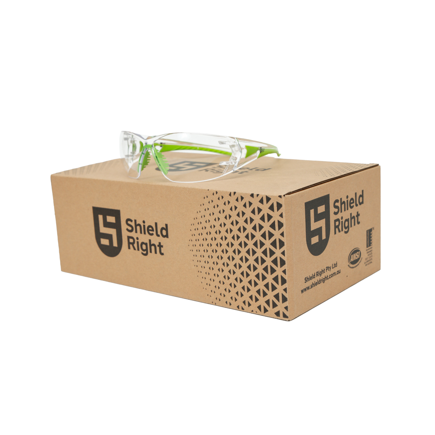 Shield Right Pro Safety Glasses Clear  (Carton 300 Pairs)