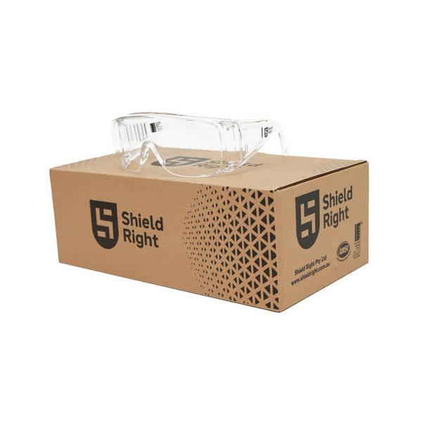 Shield Right Visitor Safety Glasses Clear (Carton 300 Pairs )