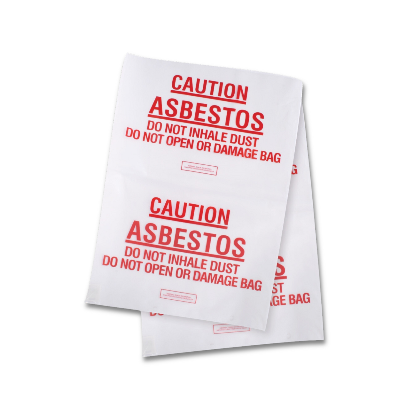 Printed Asbestos Bags - 900mm x 600mm x 200um Carton of 50