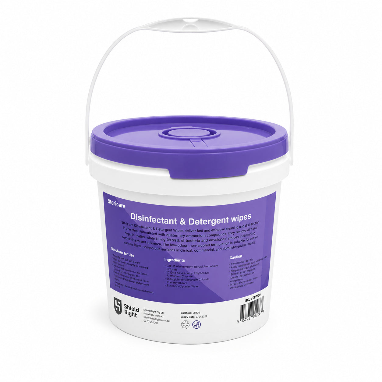 SteriCare Disinfectant & Detergent Wipes – 300 Tub