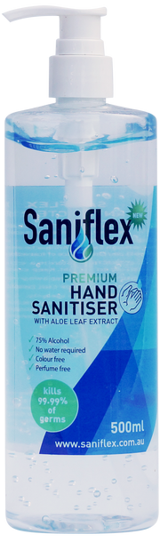 Saniflex Rinse Free Hand Sanitiser 500ml Bottle With Plunger