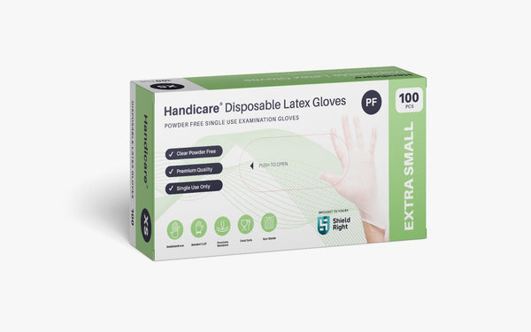 Handicare Latex Gloves Disposable Powder Free
