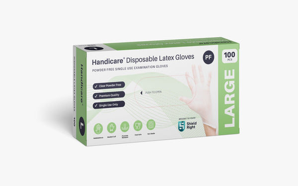 Handicare Latex Gloves Disposable Powder Free