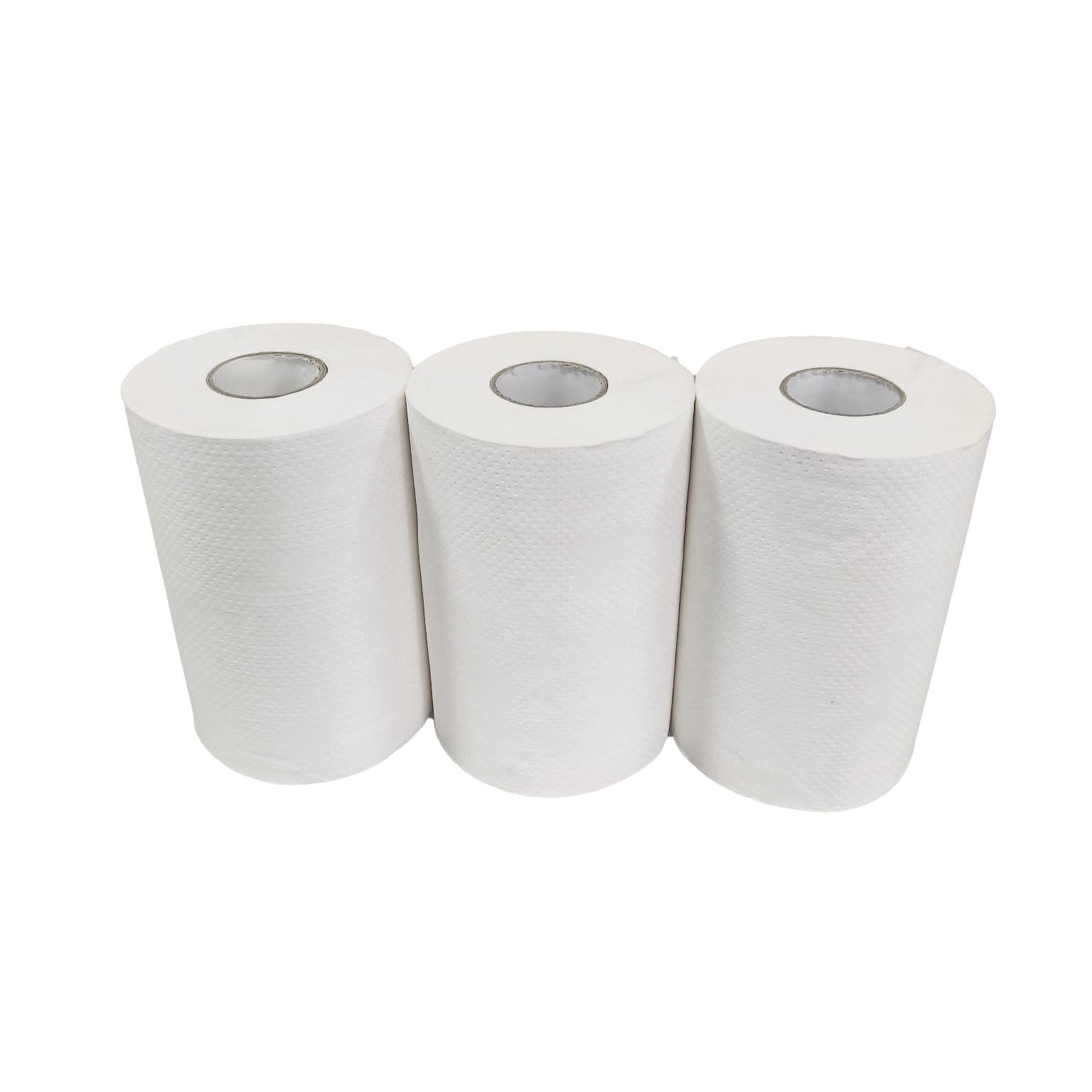 Carton of 16 Roll Paper Towel 80 Metre – 1-Ply, White, Strong & Absorbent