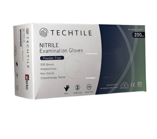 Ultra Health Techtile Examination Nitrile Blue Powder Free 200 pack