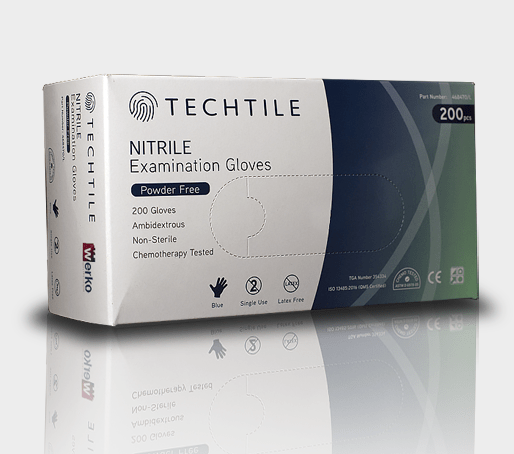 Ultra Health Techtile Examination Nitrile Blue Powder Free 200 pack