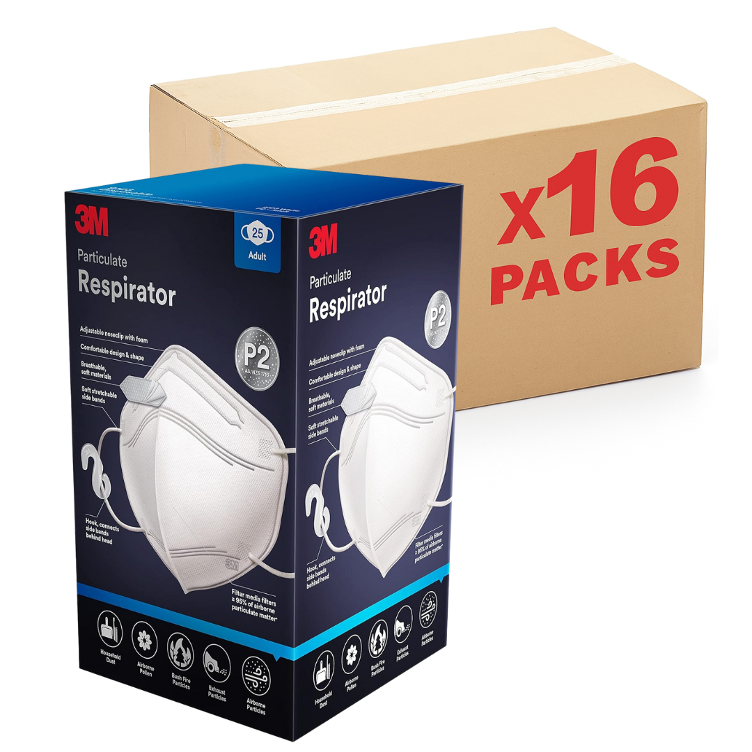 3M P2 Respirator 9123 25 Pack (Carton of 16 Boxes)