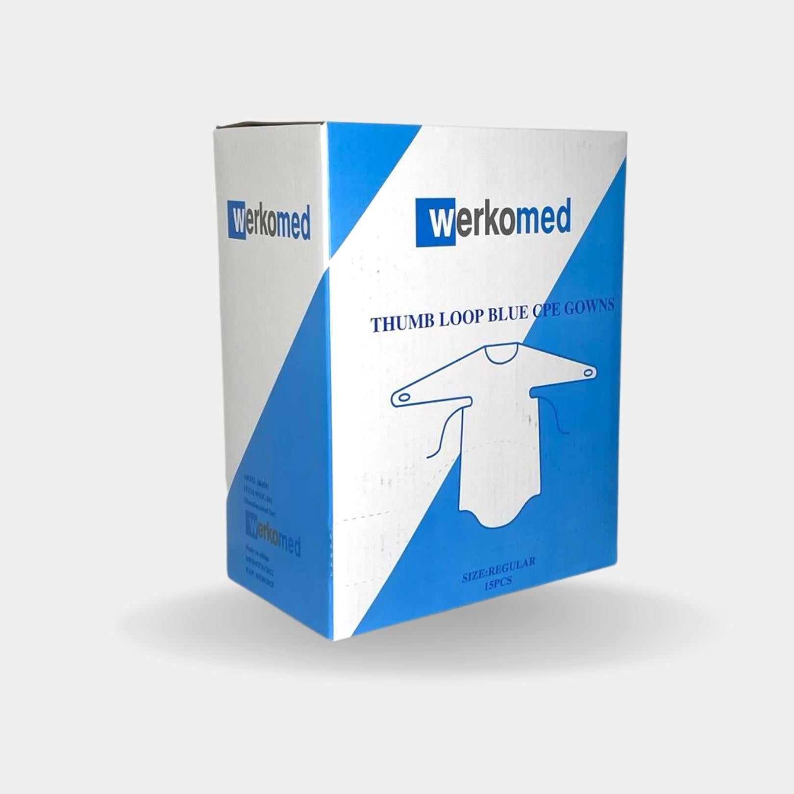 Blue Disposable CPE Gown – 15 Pack