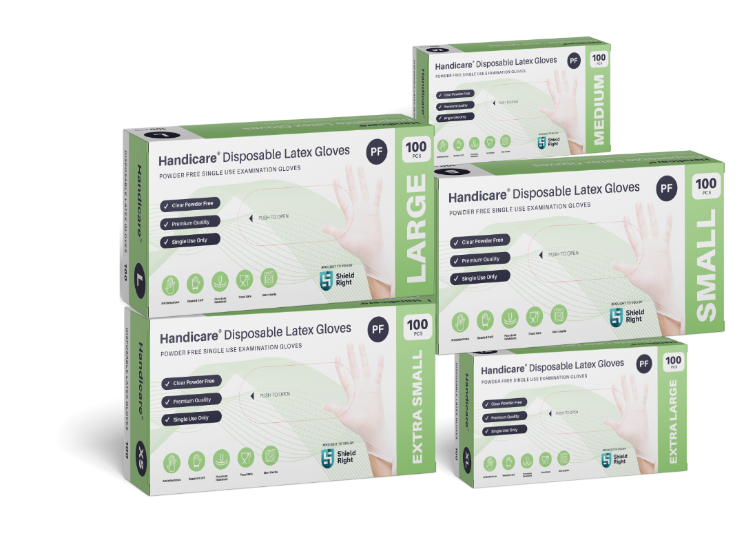 Handicare Latex Gloves Disposable Powder Free (Carton)