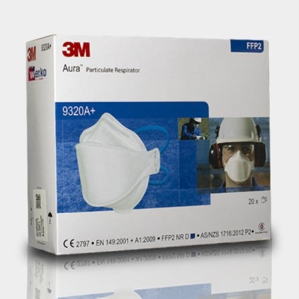 3M™ 9320a P2 Aura Flat Fold Respirator – 20 Pack (Twin Pack)