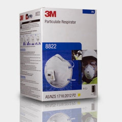 3M™ 8822 P2 Valved Cupped Particulate Respirator Face Mask 10 Pack