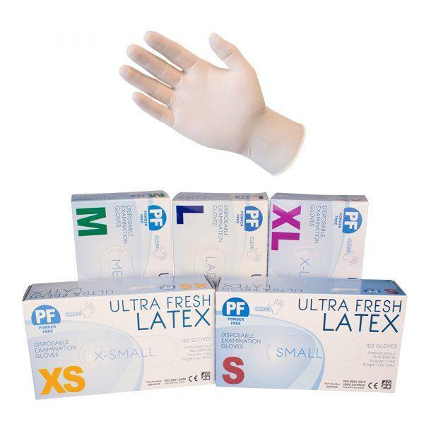 Ultra Fresh Disposable Latex Powder Free Gloves - PPE Supplier