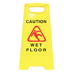 SAFETY SIGN CLEANLINK 32X31X65CM WET FLOOR YELLOW