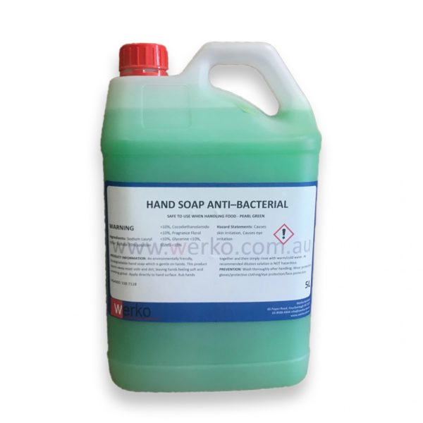 Anti-Bacterial Green Liquid Hand Soap 5 Litres