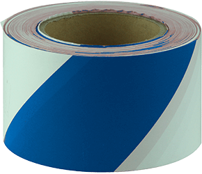 Maxisafe Blue and White barricade tape 75MM X 100M