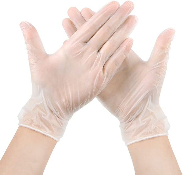 Handicare Clear Disposable Vinyl Powder Free Gloves 100 Pack (Carton)