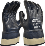 Blue Knight Safety Cuff Fully Coated Nitrile Glove
