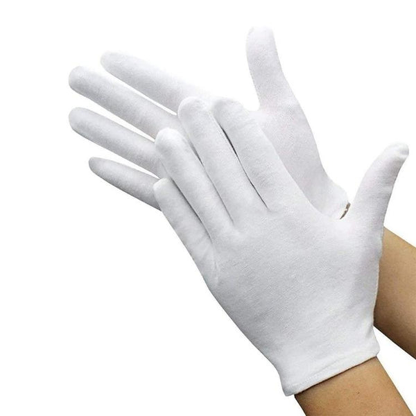 Interlock Cotton Knit Gloves Hemmed Cuff - 12 Pairs