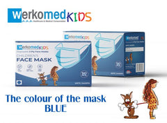 Werkomed Kids Blue Face Masks Level 2 50 Pack